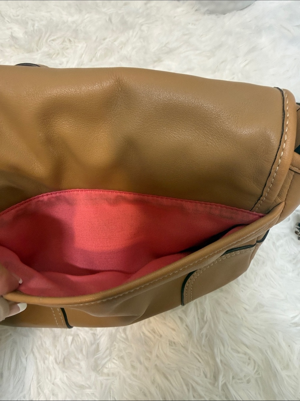 COACH Hadley Leather Field Shoulder Bag In Leather Natural - Picture 15 of 15